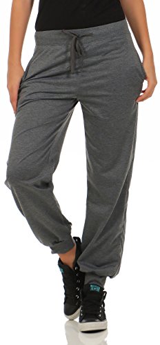 Malito Clásica Pantalón Boyfriend Torcedura Baggy Aladin Bombacho Sudadera H1206 Mujer (Gris Oscuro) Cover