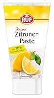 RUF Zitronenpaste, Aromapaste in der Dosier-Tube, mit natürlichem Zitronen-Aroma, zum Aromatisieren von Kuchen & Tortencremes, glutenfrei, vegan, 50g