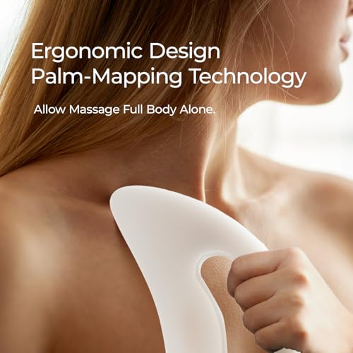 Image of Scienlodic 2 Pcs Large Body Gua Sha Massage Tools (White, Resin) - Muscle Scraper for Back, Neck, Waist & Legs, Muscle Relaxation, Soothe Tension