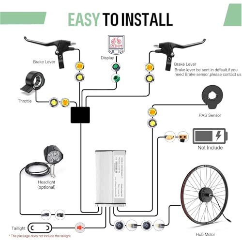 Miniatura 7 de Bafang Ebike Conversión Kit 48v 500w 750w Motor Rueda Trasero Con Batería Opcional Y Lcd Pantalla Para Bici 20 26 27,5 29 Rear Hub- Cassette Versión Freno De Disco Con Ancho De Montaje 135-142mm