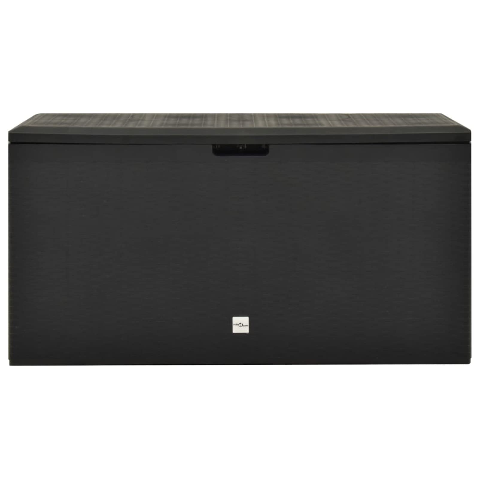 Baule da Giardino Antracite 114x47x60 cm,Baule da Giardino Effetto Legno Organizer Box Giocattoli Multibox Impermeabile Esterni