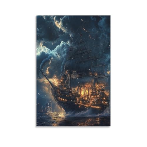 Peinture sur toile bateau à voile haute définition pour chambre