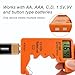 ZUFECY Battery Tester Checker, Universal Battery Tester for AA AAA C D 9V 1.5V, Small Volt Checker for All Batteries - Orange Color