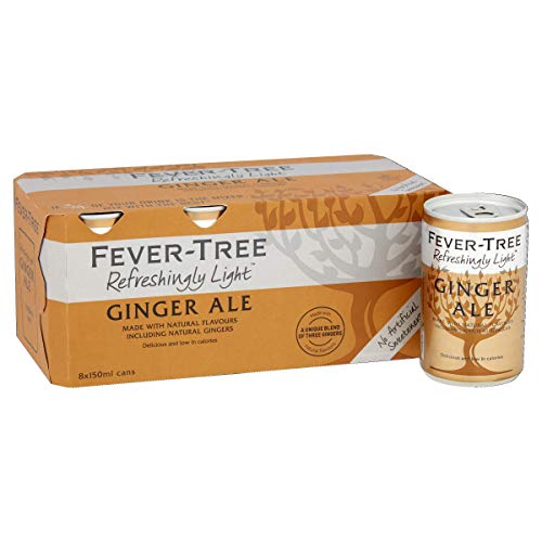 Fever-Tree Refreshingly Light Ginger Ale 8 x 150ml (Pack of 3, Total 24 cans)