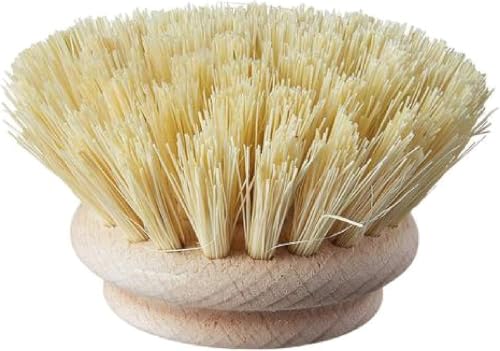 Image of Kuchenprofi 4-Pack Replacement Brush Heads for Classic Dish Washing Brush | solid beechwood with agave fiber bristles, compostable and plastic free, fits kitchen sink scrubber, handle sold separately