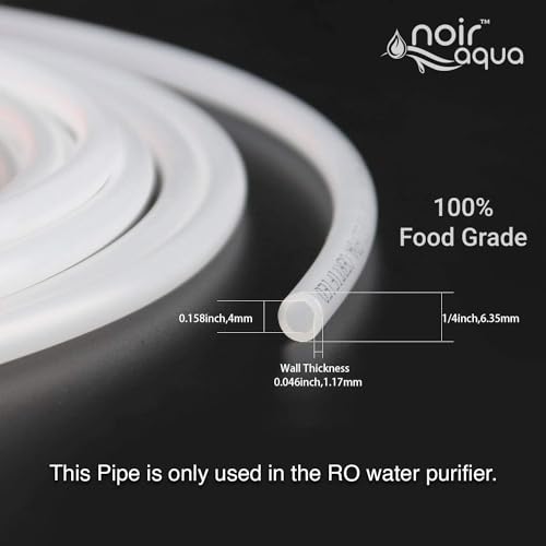 Image of Noir Aqua SS Inlet Diverter valve set with Coupling for All Domestic RO Water Purifiers, 1 /4 inch (6mm) Push Fit Connection, Teflon Tape with 1 /4 inch Pipe, (DV Set) (1 /4 inch Plastic Inlet Stainless Steel Valve)