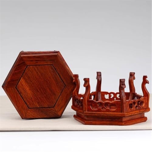 Base de bonsaï et socle hexagonal en bois, présentoir décoratif