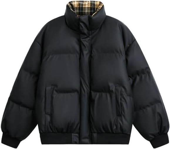 Thick Stand Up Collared Cotton Padded Jackets Winter Loose for Both Men Women