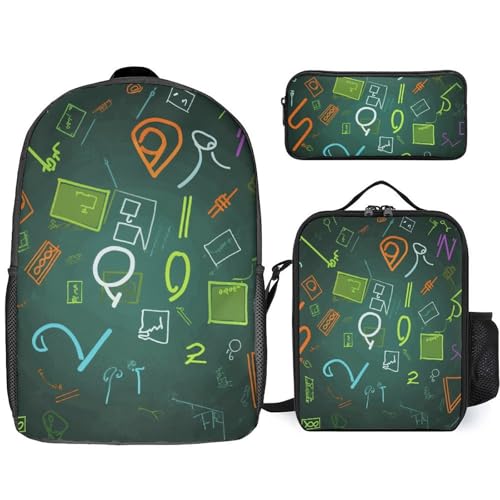 Sac à dos léger avec organisateurs mathématiques et sac repas isotherme
