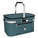 wildya Picknickkorb 27L, Thermo Einkaufskorb Kühltasche faltbar, Isolierter Korb, Outdoor Kühlbox für unterwegs, Kühltasche für den Außenbereich