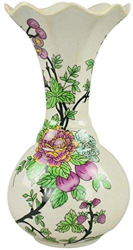 Vase tige unique en céramique 23cm pour décoration de salon et fausses fleurs