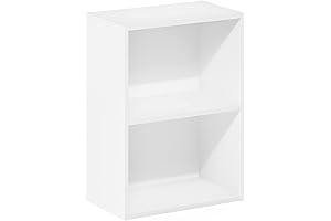 Furinno Luder White 2 Shelf Bookshelf