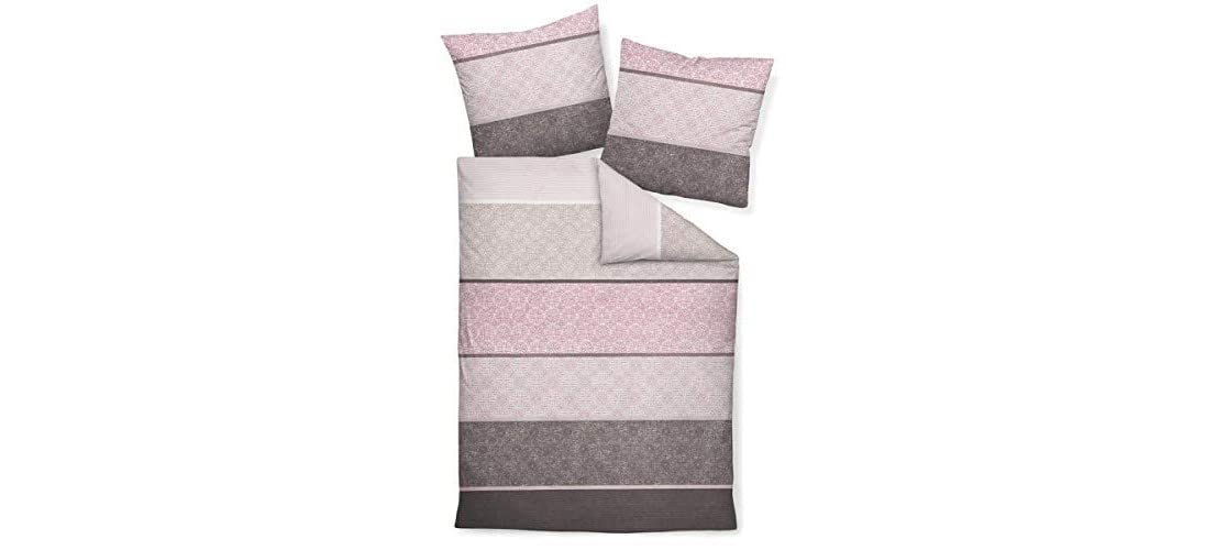 Janine Design Zestaw pościeli z makosatyny Palermo 31031 kolor jagodowy moro rozmiar 155x200+80x80