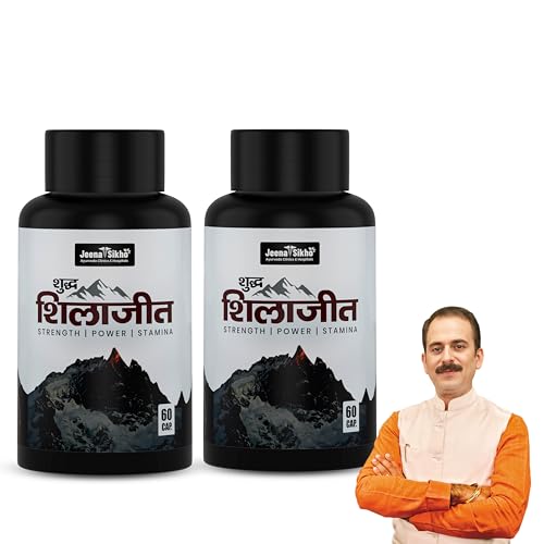 Image of Jeena Sikho Shuddh Shilajit Capsule| 500 mg per Serving | High Fulvic Acid & Lab Tested | Supports Energy, Strength & Stamina | 60 Capsules, Pack of 2