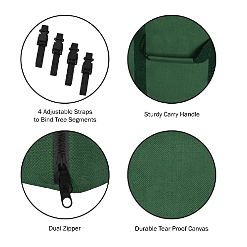 Elf Stor Heavy Duty Canvas Christmas Tree Storage Bag With Straps, Fits Up To 9 Ft Tree, Green #TOP3