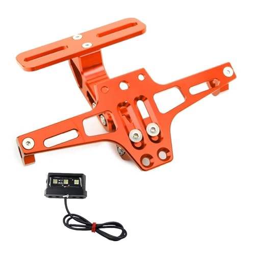 Porte-plaque numéro moto orange pour personnaliser l'arrière des CFMOTO 650MT 650NK GT