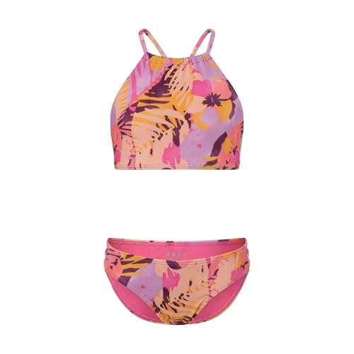 Image of Roxy Girls' Two-piece Bikini Swimsuit Set, UPF 50+ Sun Protection, Quick-Dry Bathing Suit