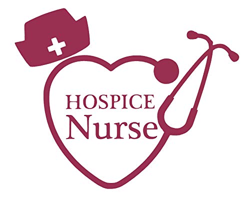 Custom Hospice Nurse Stethoscope Vinyl Decal - Nursing Student Bumper Sticker, For Tumblers, Laptops, Car Windows - Nursing Hat Sticker - Pick Size And Color #TOP17