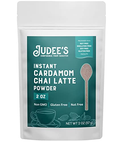 Judee's Instant Cardamom Chai Tea Latte Powder 2 Oz - Non-Gmo, Gluten-Free, Nut Free - Make Hot And Cold Brew Lattes And Blend Into Smoothies And Frappes #TOP26