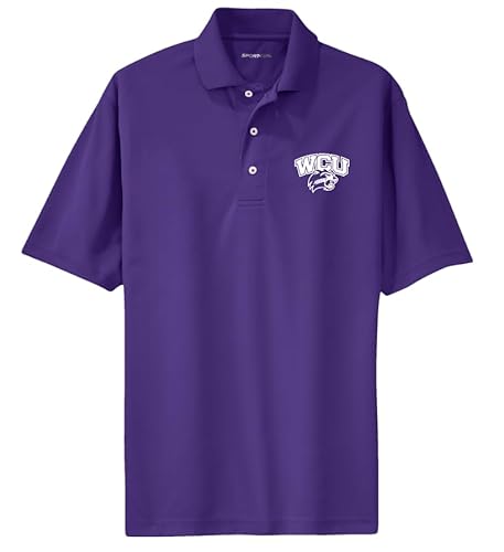 J2 Sport Western Carolina Men’s Adult Polo – NCAA Collegiate Short Sleeve Polo Shirt Purple
