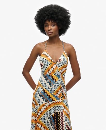 Superdry Para Mujer. W8011881A Vestido Con Dobladillo De PañUelo Premium Multicolor (Xs), Casual, Viscosa, Sin Mangas / Tirantes - 5