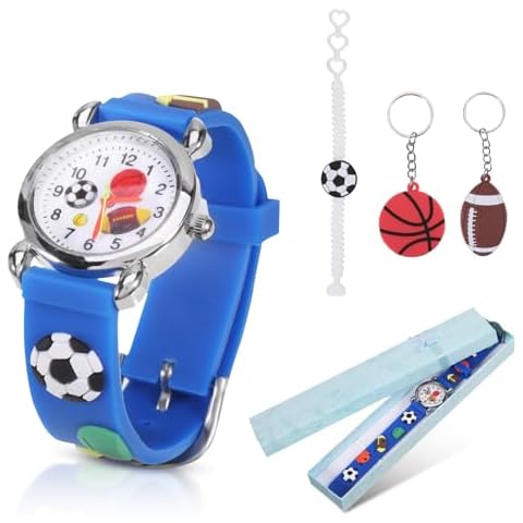 wlertcop Kids Watch with Sports Keychains Cover