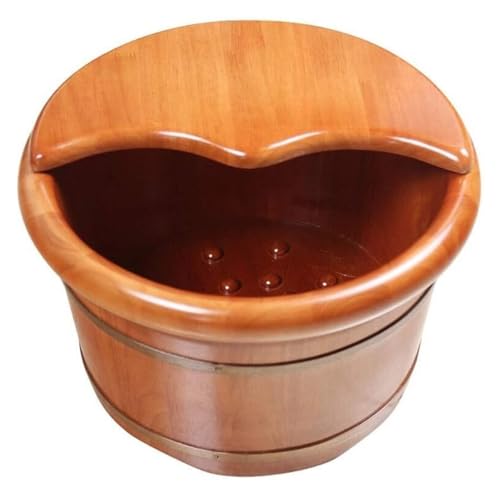 Tina para pies de madera maciza con masajedor y tapa