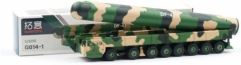 Miniatura 5 de Modelo de vehículo de misil balístico intercontinental Dongfeng DF-41 a escala 1100 modelo militar de combate de aleación Modelo de vehículo fundido