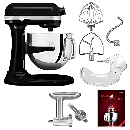 KitchenAid Küchenmaschine Artisan - P35 Starter-Set 6,9 L (FleischwGM) - 5KSM7580XEOB inkl. Fleischwolf Ganzmetall…