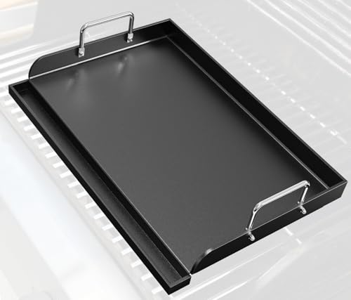 Arribueno Plancha universal para parrilla de gas, parrilla de hierro fundido de 17 x 13 pulgadas para parrilla de gas con revestimiento de cerámica antiadherente, parrilla superior plana para parrilla