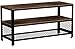 VASAGLE BRYCE TV Stand for TVs up to 43 Inches, Storage Console with Metal Shelf, Easy Assembly and Sturdy Design, Adjustable Feet, 39.4 x 15.7 x 20.3 Inches, Industrial, Rustic Brown ULTV40BX