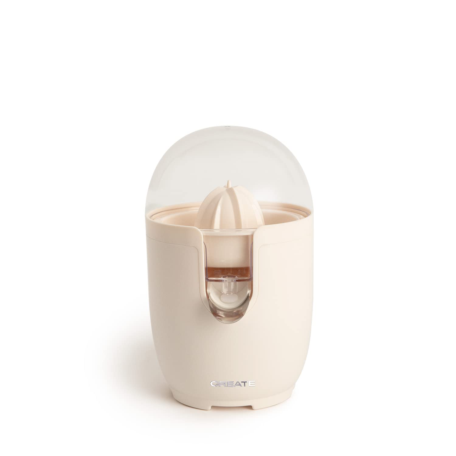 CREATE/​JUICER RETRO/​Exprimidor eléctrico blanco roto/​Incluye dos conos. sistema anti goteo. depósito de 280ml de capacidad.​fácil de usar y limpiar. 90W