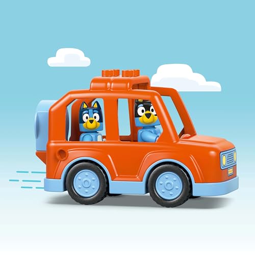 DUPLO Bluey: Visita alla Gelateria di Bluey - Gioco Educativo per Motricità Fine con Macchina Giocattolo, Stand dei Gelati e 2 Figure tra cui Bandit - Regalo per Bambine e Bambini 2+ Anni - 10458 - Lego - Immagine 4