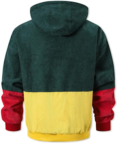 Cromoncent Men's Long Sleeve Hooded Corduroy Jackets Outerwear, XS-3XL2