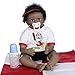 YQGOO Bambole Etniche Nere rinate da 55 cm con Capelli Afro, Bebe afroamericano Realistico Reale (Abbigliamento da Golf) (Abbigliamento da Golf)
