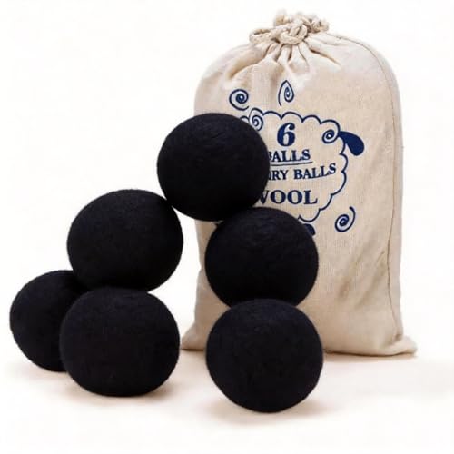 Wool Dryer Balls Reduce Static & Wrinkles (Pack of 6)
