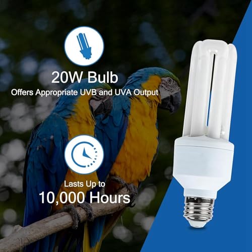 Ampoule UVA/UVB pour oiseaux 20W 2.4V avec lampe fluorescente compacte pour la captivité type A - 3