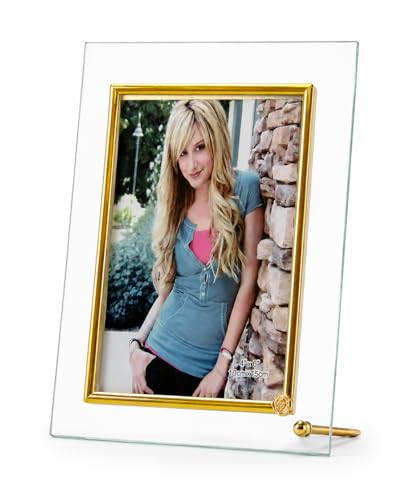 Image of Home Decor Gold Geometric Glass Photo Frame - Modern Design (4X6)
