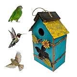 Volière extérieure Mignonne Volière en Bois Rustique Volière Patio Décor Volière de Jardin Mangeoire à Oiseaux en Bois Fait à la Main Volière extérieure Volière extérieure Décor d'arbre Volière