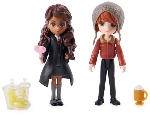 Wizarding World | Set Amicizia con personaggi Ron Weasley e Calì Patil | Bambole da 7.5cm | 2 accessori | Giocattoli per bambini dai 6 anni in su