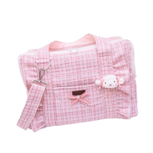 DeeRace 子犬用トラベルトートバッグ コンパクト ソフトサイド クロスボディ スタイリッシュ ペット用トラベルハンドバッグ