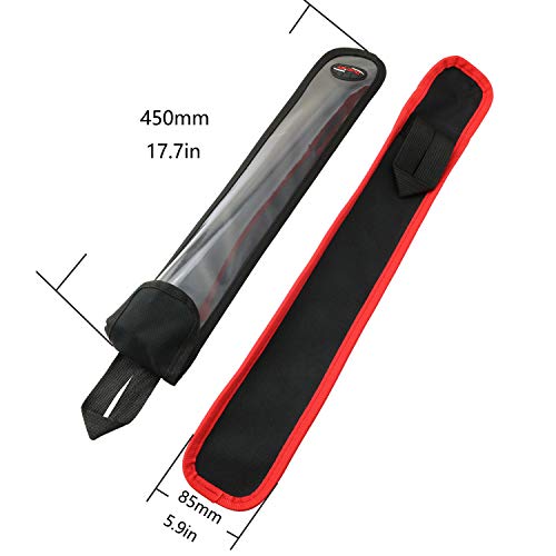 Longdex Drum Stick Bag Drumstick Case Cover Holder Drum Mallet Bag with Adjustable Shoulder Strap for 1 Pair of Drum Stick Red - Thumbnail 5