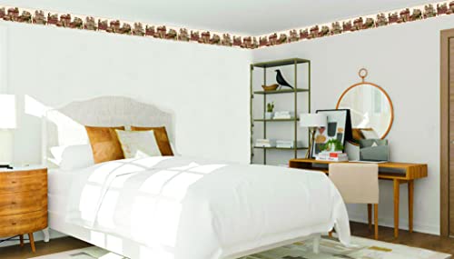 Dundee-Deco-DDAZBD9161-Peel-and-Stick-Wallpaper-Border-Country-Maroon-Furniture-Wall-Border-Retro-Design-15-ft-x-7-in-457m-x-1778cm-Self-Adhesive Dundee Deco DDAZBD9161 Peel and Stick Wallpaper Border Country Maroon Furniture Wall Border Retro Design 15 ft x 7 in 457m x 1778cm Self Adhesive