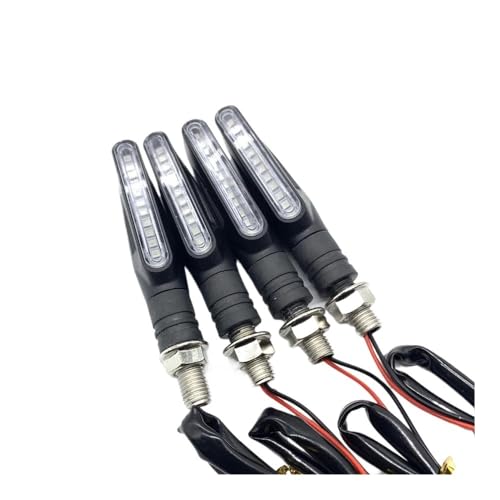 Clignotants séquentiels pour motos (lot de 4) feux LED à eau courante et arrêt arrière