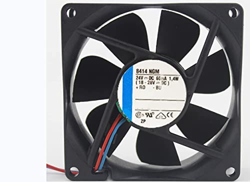 Ventilador 8025 24V de 80x25 mm para refrigeración de cajas y componentes activos de 1.4W