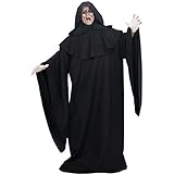 Rubie's mens Deluxe Full Length Black Layered Robe Party Supplies, Black, One Size US