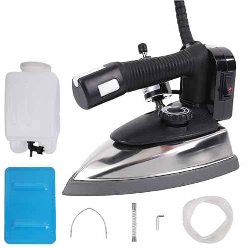 Fbshicung Industrial Electric Steam Iron 1200W Gravity Feed Steam Iron Temperature Adjustable with 3L Large-capacity Water Bottle Powerful Clothing Steamer for Ironing