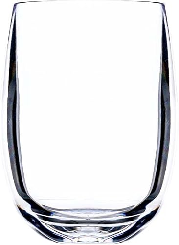 Miniatura 1 de Oasis - Juego de 2 vasos de policarbonato irrompibles de 13 onzas, color vino burdeos, elegantes, duraderos e inastillables