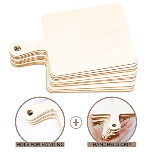 Tabla De Cortar Mini De Madera Con Mango Rectangular 12 Pzas miniatura 3