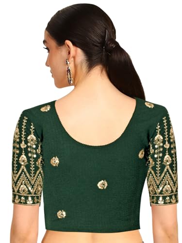 Image of Chandrakala Readymade Blouses for Women Sarees,Stretchable(B202-P)